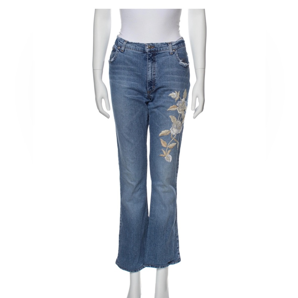 Very RARE Embroidered Blumarine Blue Jeans